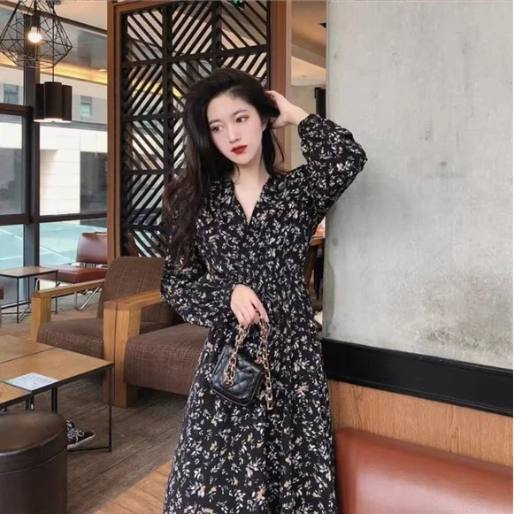 CMAZ Autumn Large Size Women's Clothing Preppy Style Slimming Belly-Covering and Youthful-Looking