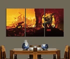Картина маслом DOOM, настенная живопись, постер с надписью DOOM Game, HD декор для гостиной