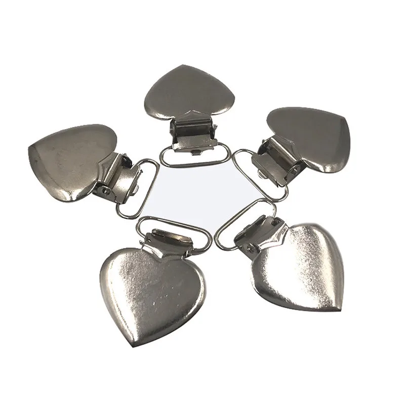 10 шт./компл. 20 мм DIY пустышки зажимы металлические персиковые сердечки подтяжки