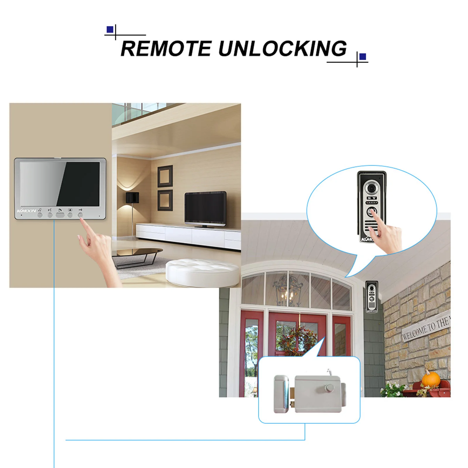 Видеодомофон KKmoon система видеодомофона дверной звонок из сплава наружная панель