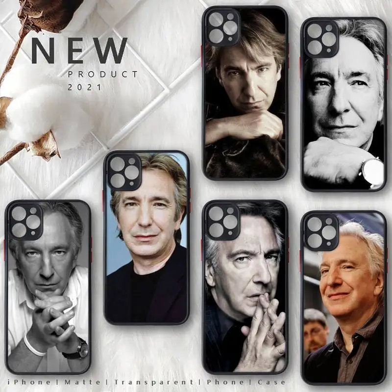 

Alan Sidney Patrick Rickman Phone Case matte transparent For iphone 7 8 11 12 plus mini x xs xr pro max cover