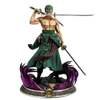 37cm anime roronoa zoro action figure dream standing fighting position with knife oversized pvc collection model dolls toy gifts