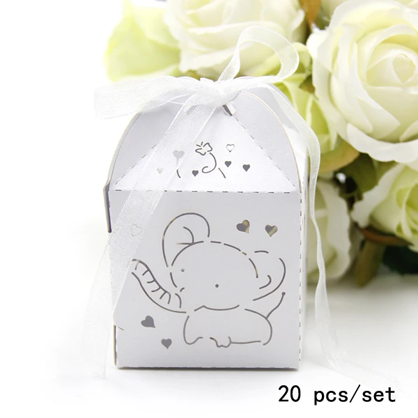 White-20pcs 1 компл. Слон детский душ/пол раскрыть украшения мультфильм воздушные шары Торт Топперы коробка для конфет с днем рождения День рождения выберите вечерние принадлежности - Цвет: White-20pcs