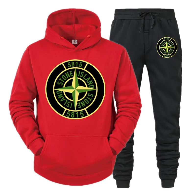 

2021 New Winter Hoodie+Pants Sets 2 Pieces Running Tracksuit Sweatshirt Set Gym Clothes Men Sport Suit Men Track Suit