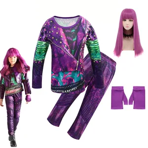 descendants 3 girls clothes halloween costumes for kids evie mal audrey cosplay children long sleeve tops pants clothing sets free global shipping