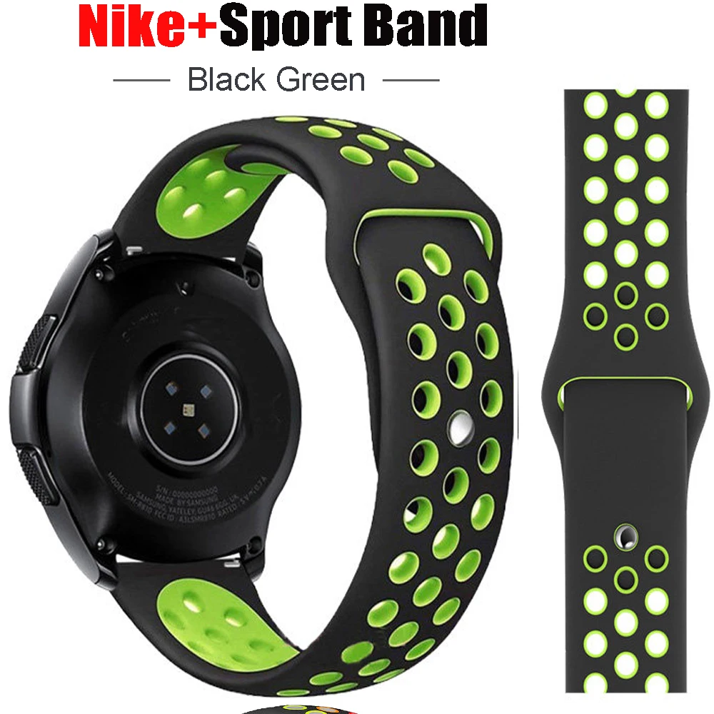 

20/22mm watch band for Samsung Galaxy watch 3 45/46mm/42mm gear s3 Frontier/Active 2 silicone bracelet huawei gt 2-2e-pro Strap