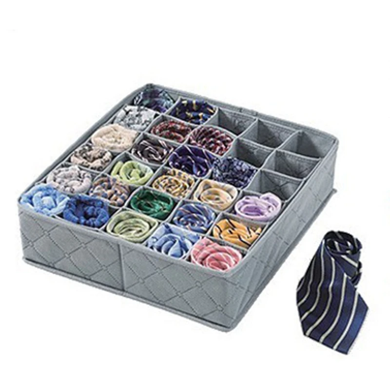 

Bamboo Charcoal 30 Grid Can Be Separated Freely Necktie, Bra, Underwear, Shorts, Socks Storage and Finishing Box