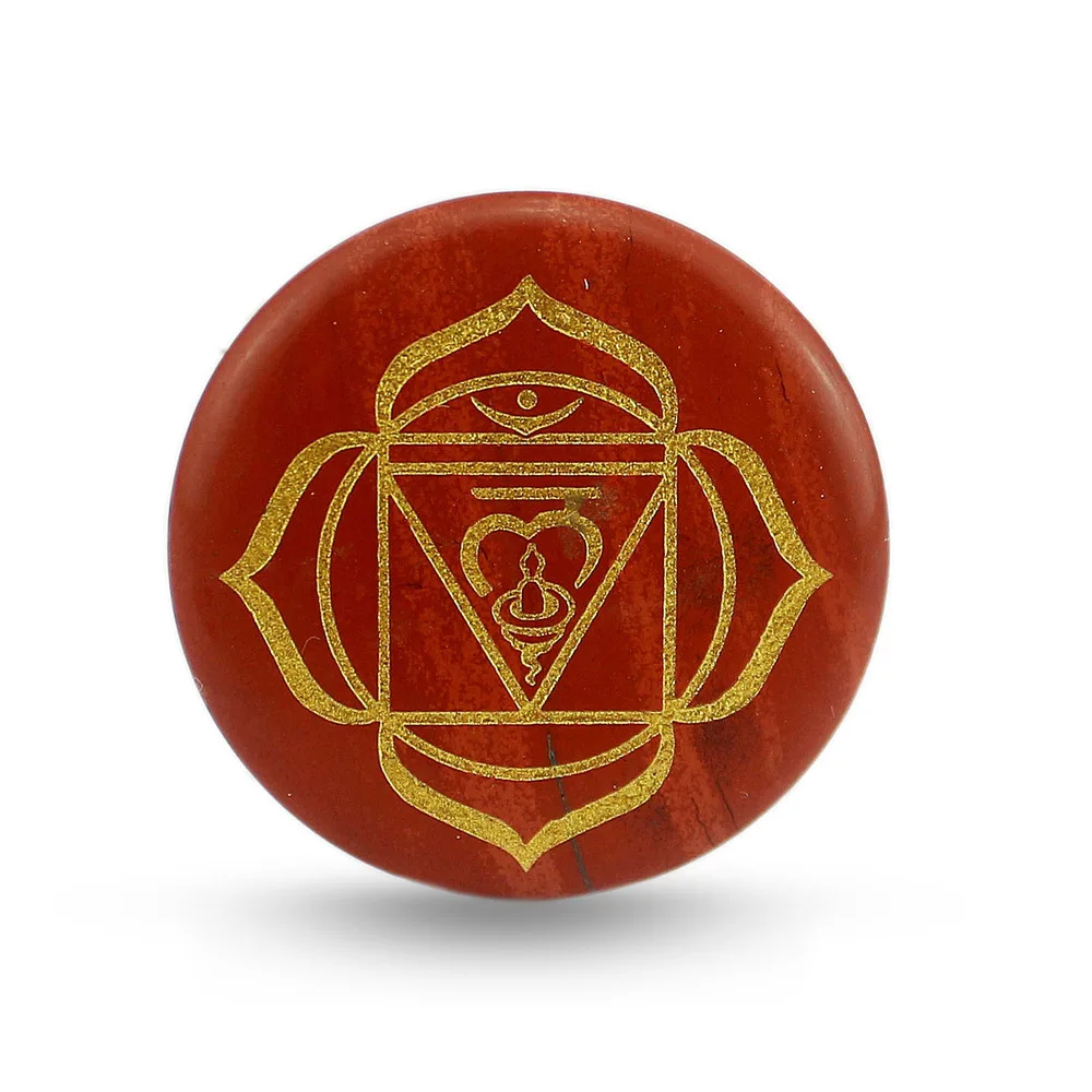 30 мм натуральный камень кристалл круглый кусок 7 Чакра резьба религиозная Йога