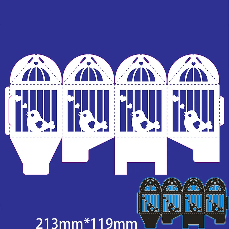 Новые металлические Вырубные штампы коробка для птичьей клетки открыток альбом