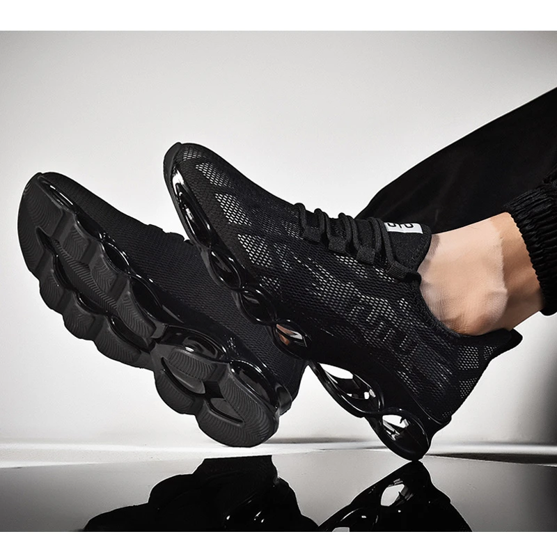 Blade Men Running Shoes Comfortable Summer Breathable blade Sneakers Casual Low Black White Sports Soft Jogging Gym Shoes