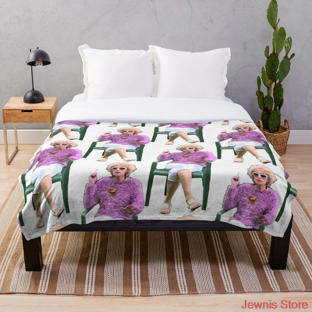 

Kath and Kim Kath Having a Smoke Blanket Snowflake Wool Blanket Coral Fleece Bedspread Blankets Portable Blanket