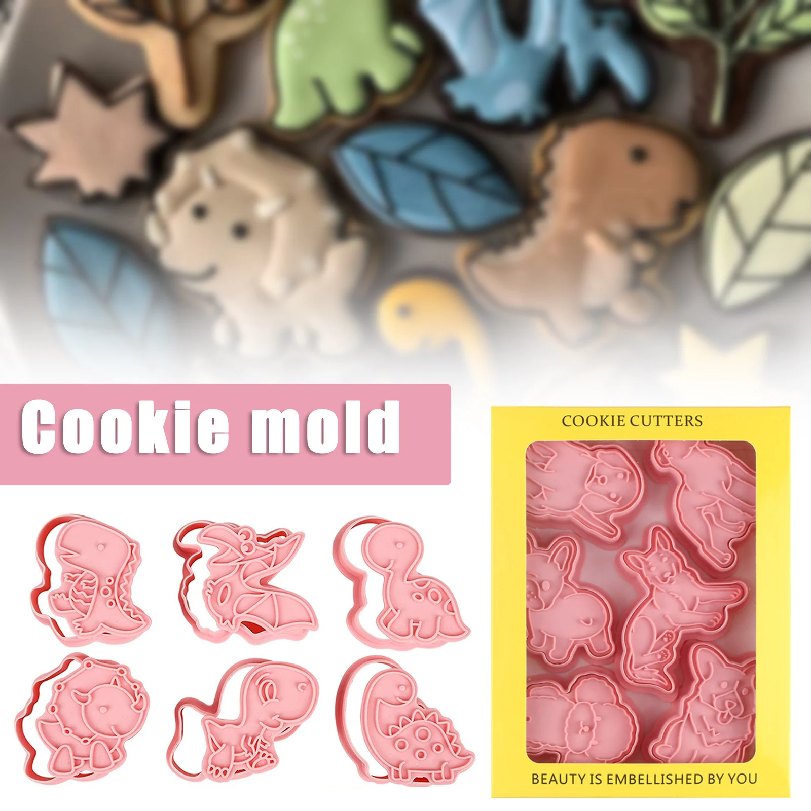

Newest 3D Cookie Cutter Mold Cute Animals Model DIY Biscuit Mould Practical Kitchen Baking Tools Easy Operation