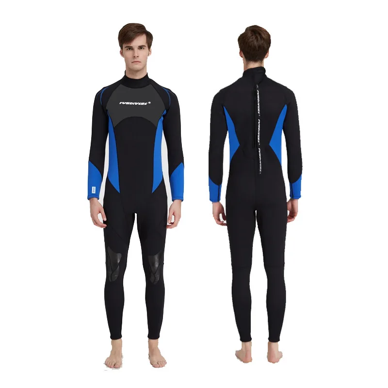 3MM neoprene Wetsuit men's long-sleeved Scuba diving suit surfing snorkeling one-piece set winter spearfishing thermal Swimsuit