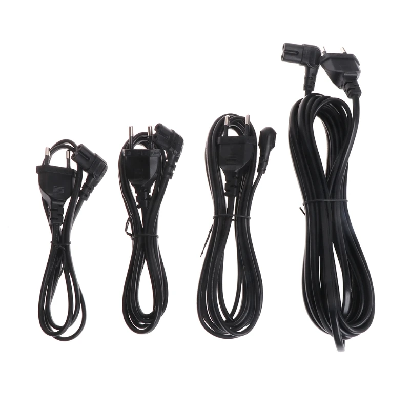 

1/2/3/5m 2 Pin Euro Plug to Right Angle Turn Left Figure 8 C7 Plug Power Cable