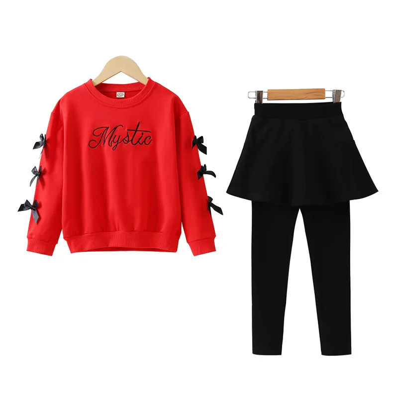 Детская одежда LZH осенне зимняя для девочек подростков свитшот + штаны комплект