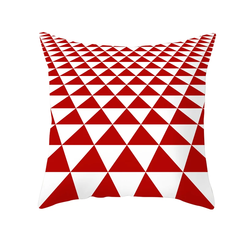 Геометрический красный чехол для подушки украшение дома 45*45 см из микрофибры