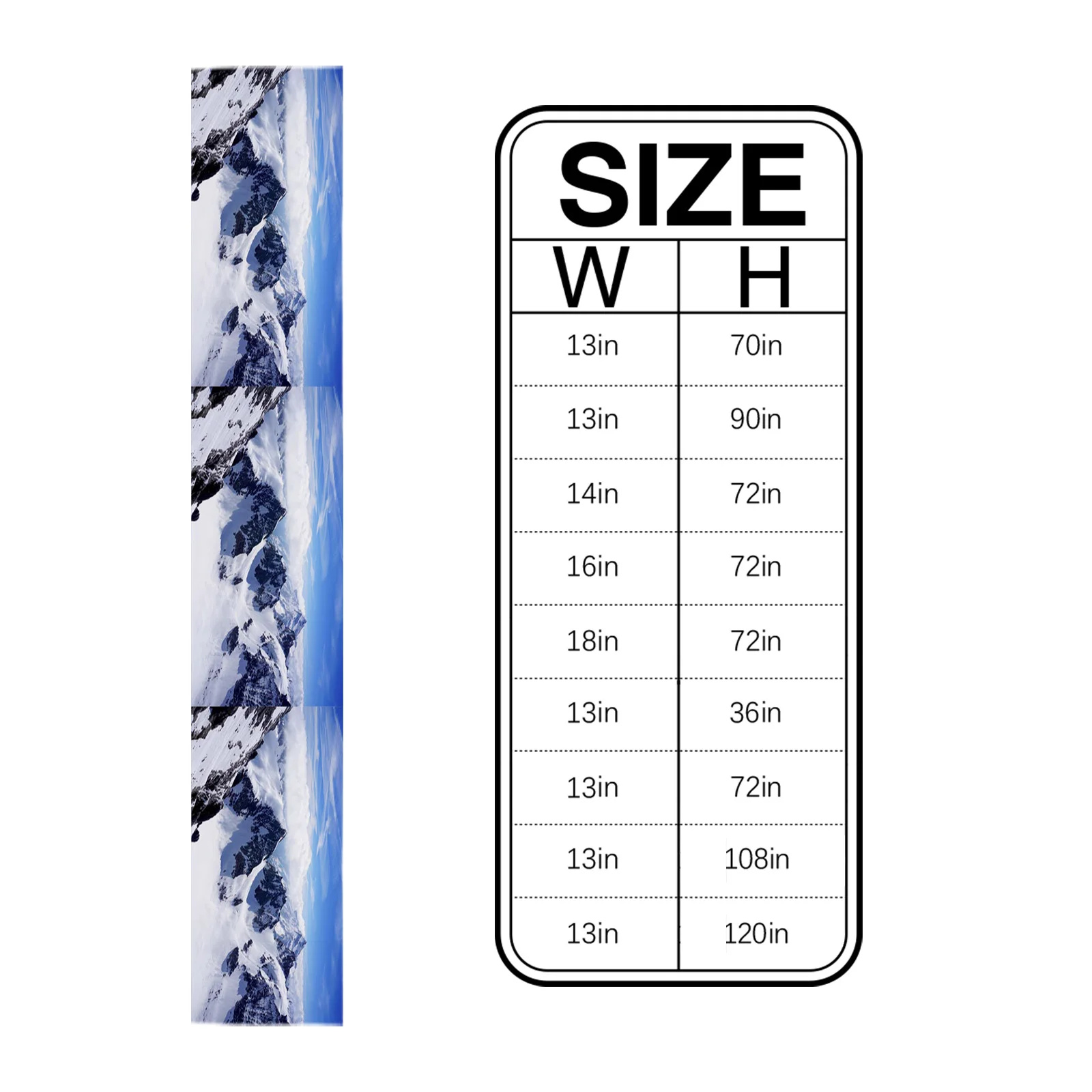 Snow Mountain Landscape Table Runner Wedding Decor Flag Christmas Decorations for Home Cloth | Дом и сад
