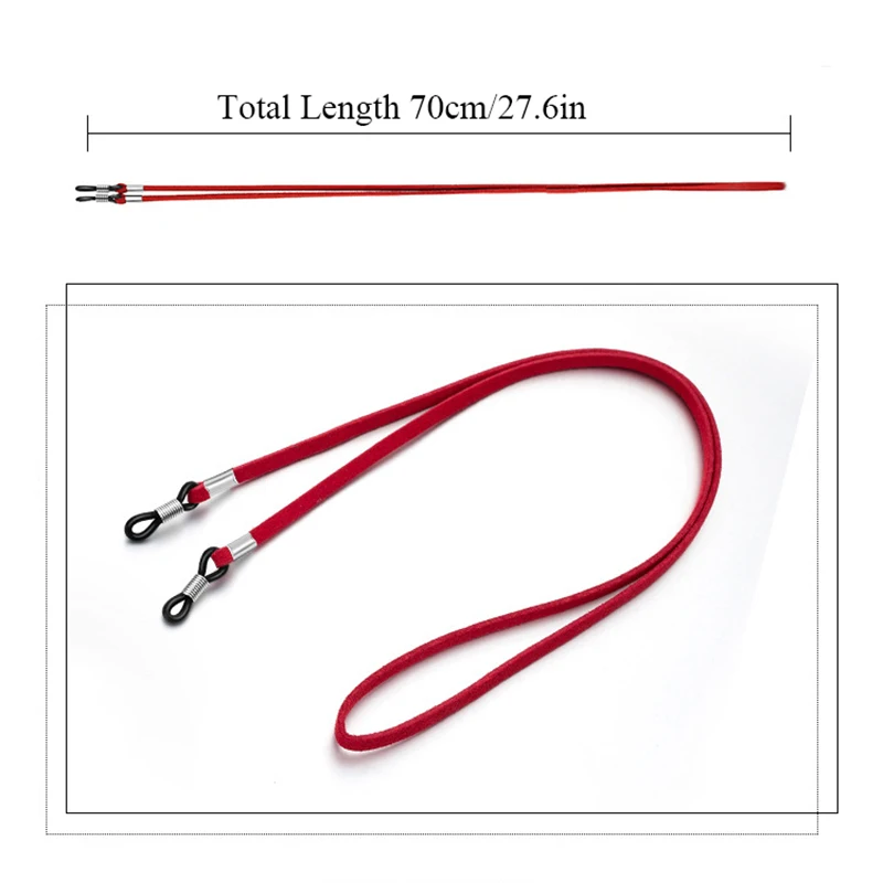 

Unisex Eyewear Chain Cord Decoration Solid Color New Design High Elasticity Eyeglasses Fashion Faux Suede Sunglasses Lanyard