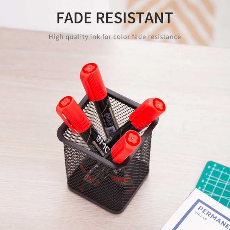 

Deli 3 Colors Waterproof Car Tyre Tire Tread Rubber Metal Permanent Paint Marker Pen Round Brush