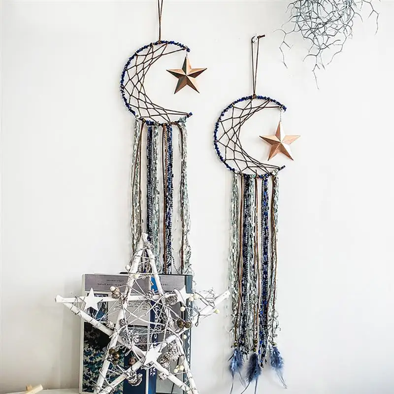 

Moon Wall Hanging Decorative Star Woven Macrame Bohemian Wall Decor
