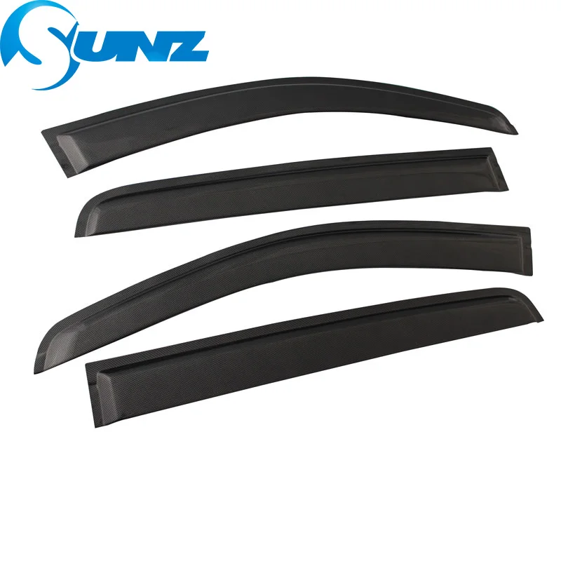 CARBON FIBER Оконные дефлекторы из углеродного волокна для Ford Ranger T8 2012-, боковое окно, козырек, защита от дождя для Ford Ranger T6 T7 2012- SUNZ - Цвет: CARBON FIBER