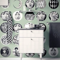 creative european pvc tile sticker lina face design self adhesive waterproof bathroomkitchen wall stickers tile wallpapers
