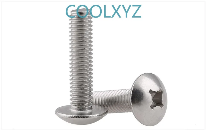 304 Stainless Steel Philip's Truss Head Machine Screw TM Cross Large Pan Bolts Groove Mushroom Long 2PCS | Обустройство дома