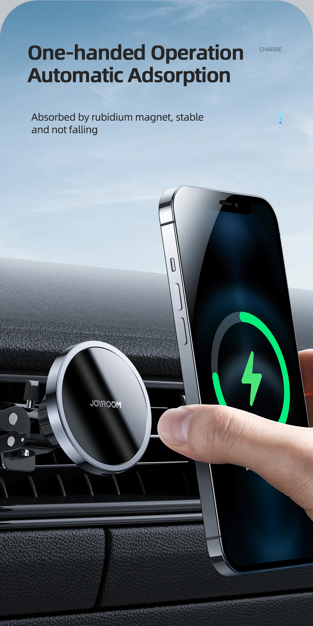 15W Qi Magnetic Wireless Car Charger Phone Holder for iPhone 13 12 Pro Max Universal Wireless Charging Car Phone Holder Mount iphone desk stand