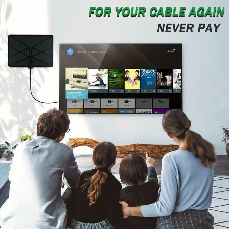 

960 Miles TV Aerial Indoor Amplified Digital HDTV Antenna 4K HD TV 1080p