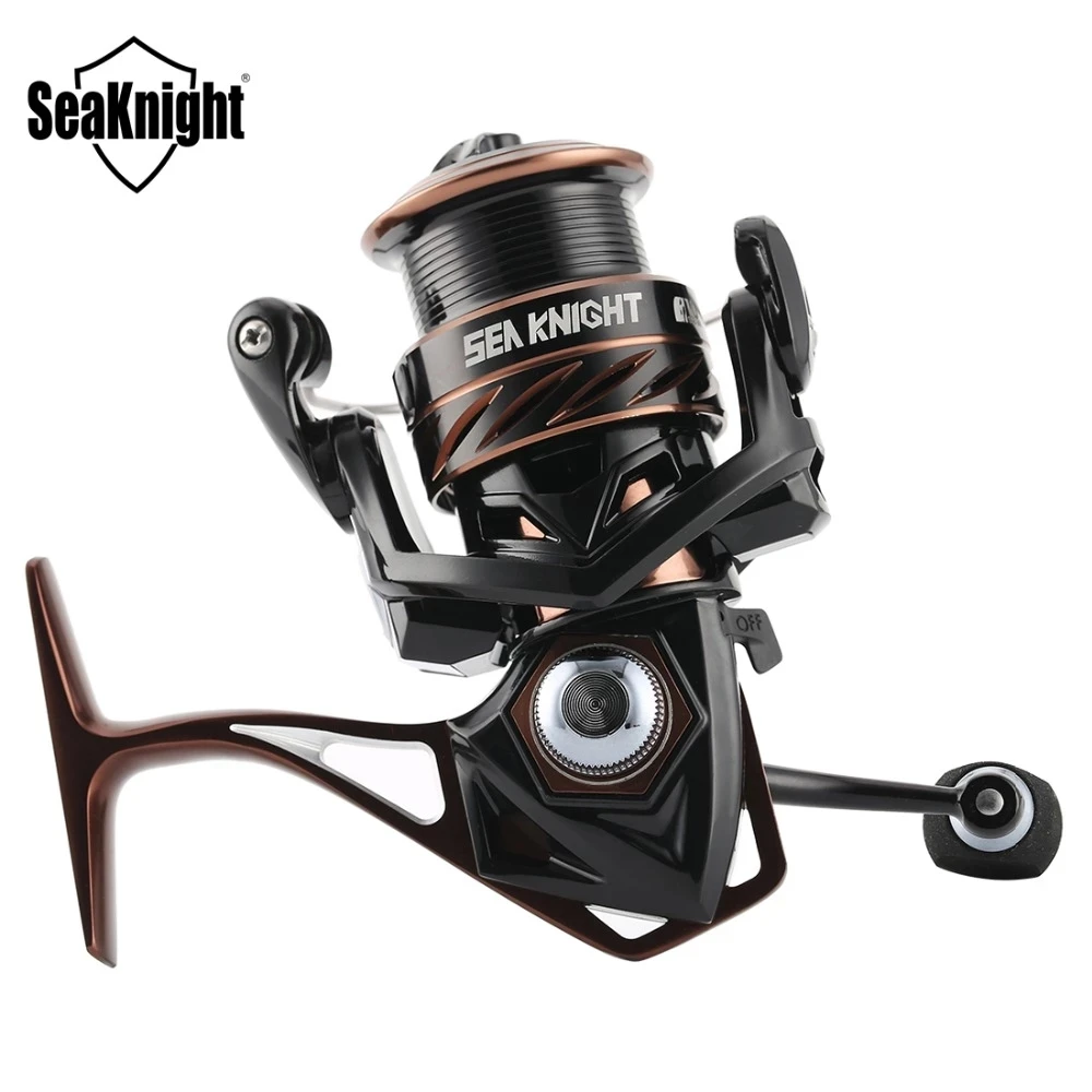 

NEW Fishing Reel NAGA II SeaKnight 5.2:1 Spinning Wheel Fake Lure 2500S 2000 3000 4000 5000 Metal Body Carbon Fiber Drag 9-15KG