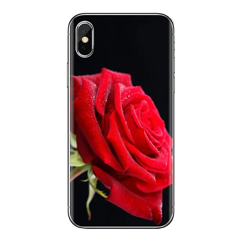 Red Rose Flowers For iPod Touch Apple iPhone 4 4S 5 5S SE 5C 6 6S 7 8 X XR XS Plus MAX Transparent Soft Shell Covers |