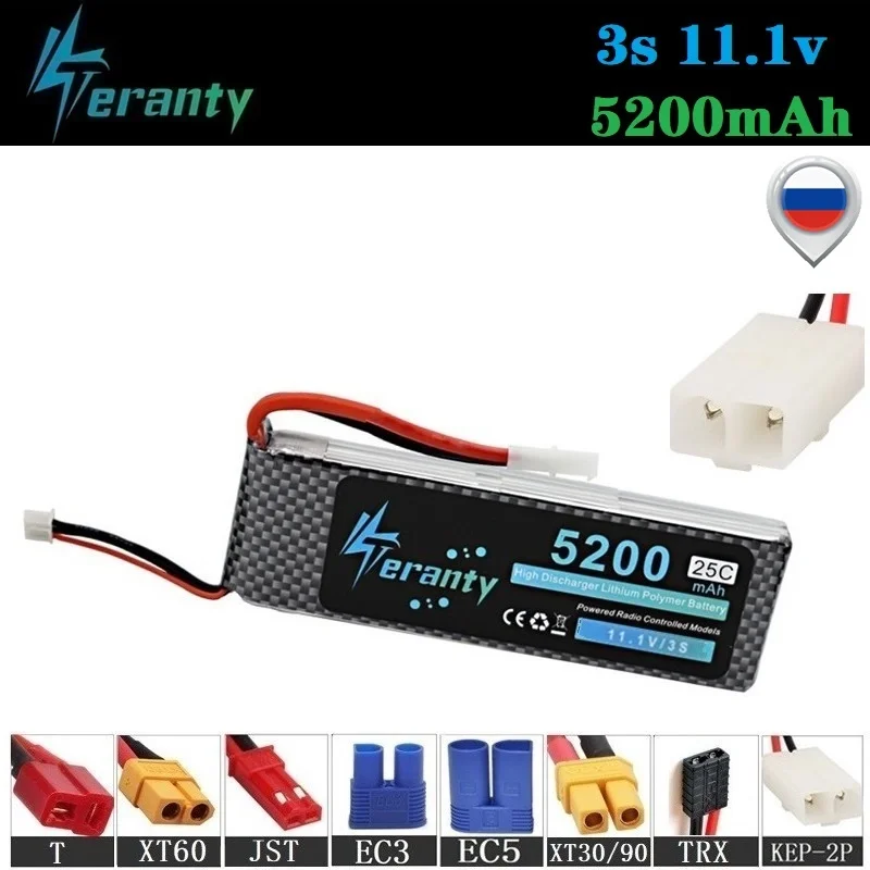 Tamiya разъемы 5200 мАч 11 1 В перезаряжаемая батарея для радиоуправляемых автомобилей