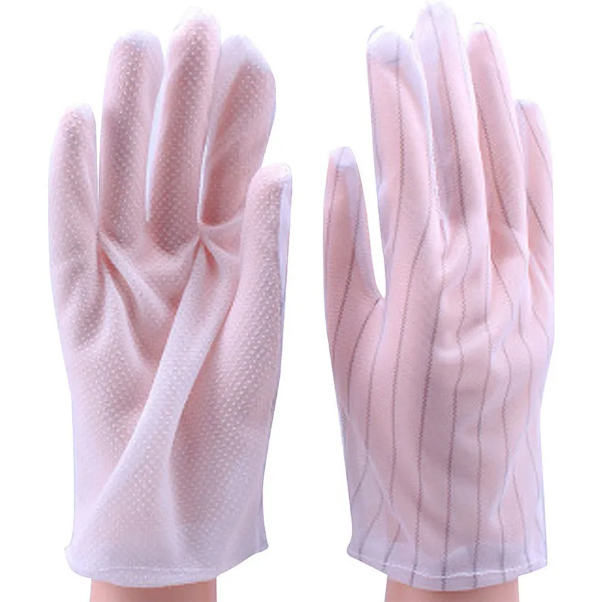

10pc Adult Recyclable Coated Palm Non-slip Stripe Gloves Recyclable