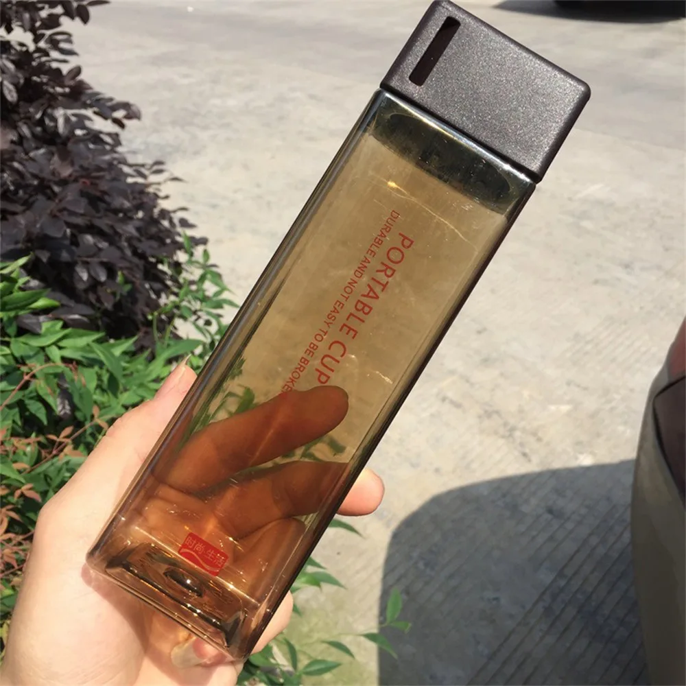 

Square Mountain Bike Bottle Bicycle Foldable Transparent Sport Heat Resistant Water Bottle For Children Sport Cycling Equipment