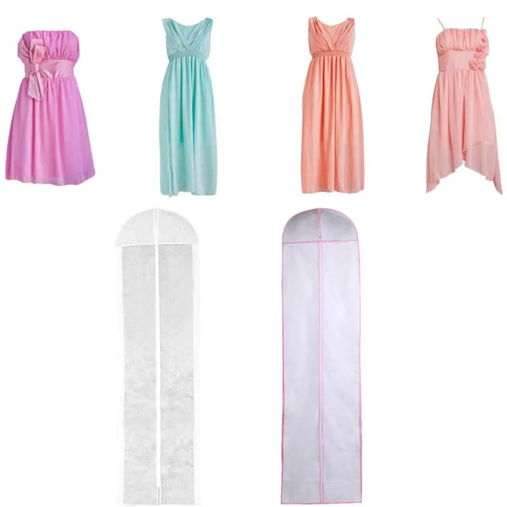 

Non-woven Fabric Wedding Dress Gown Dustproof Cover Bridal Garment Storage Bag Long Clothes Protector Case