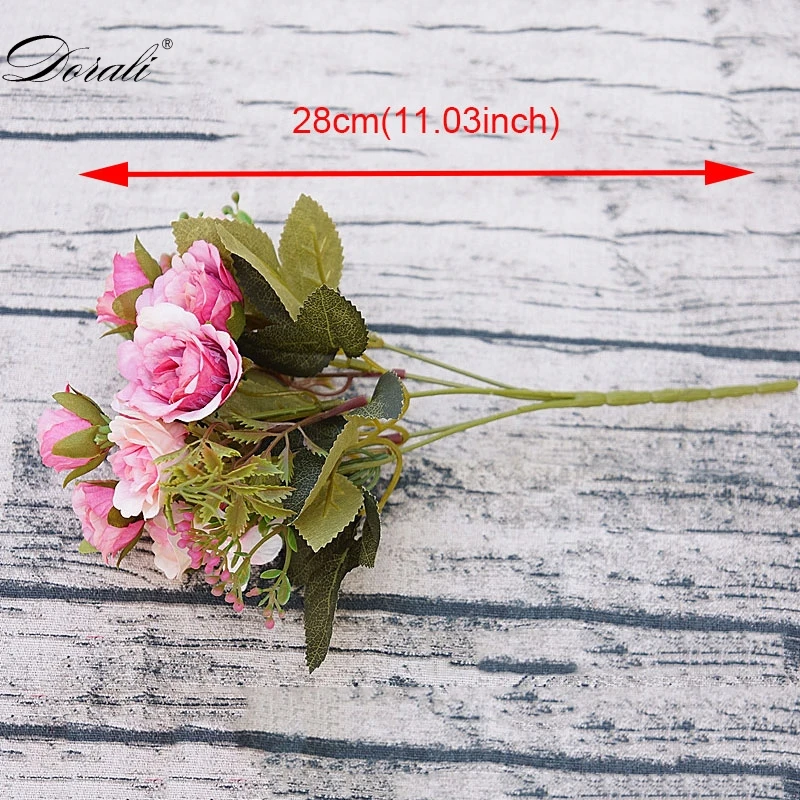 Пион DIY вечерние украшения Винтаж шелк искусственный цветы маленькая Роза