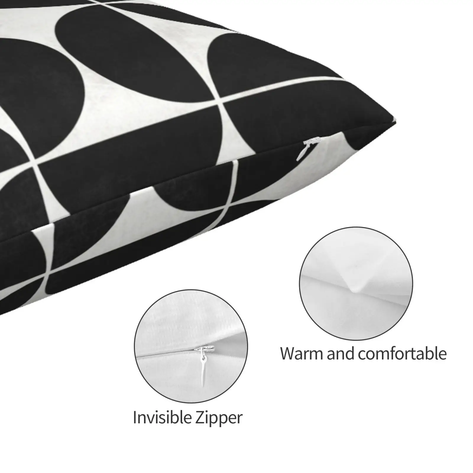 Современный узор среднего века № 3-черно-белая бетонная Подушка Чехол 20x30 50*75