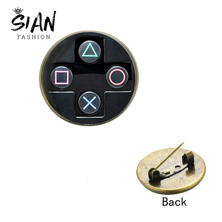 Популярная брошь контроллер для видеоигр в стиле российских геймпадов