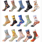 Носки женские, в европейском и американском стиле, с рисунком животных и растений