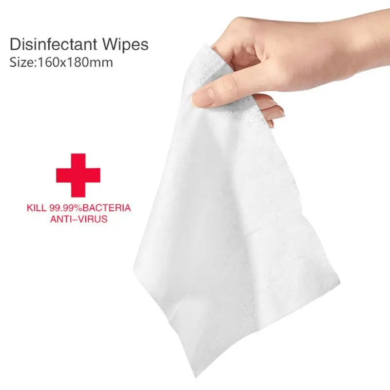 

50 Sheets/Bag Multi-Purpose Chlorine Disinfecting Wet Wipes Disposable Skin Cleansing Bacteriostasis Tissue