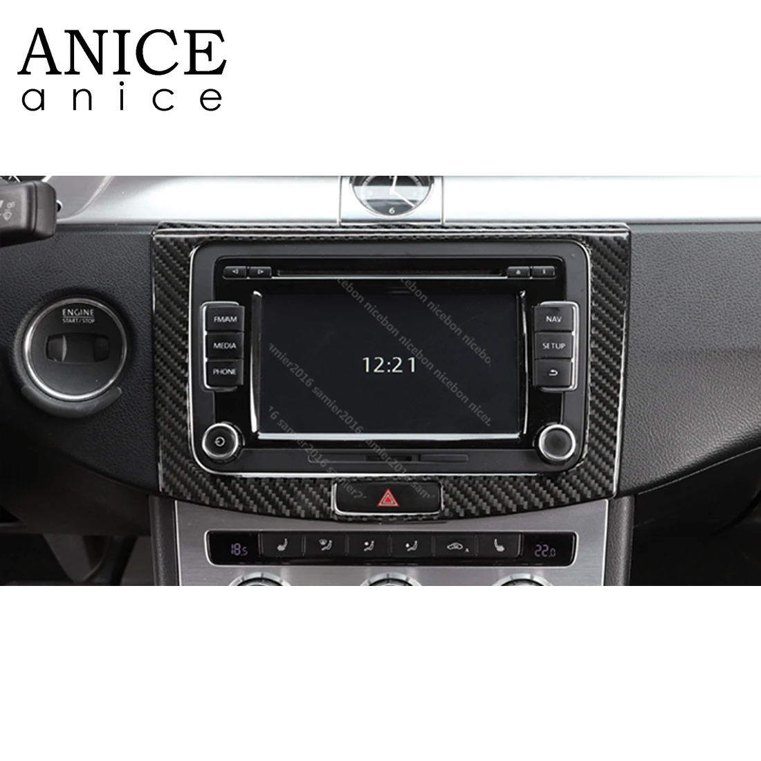 

Carbon fiber Console Air Conditioning Dashboard Vent Cover Fit For Volkswagen CC 2013-2017 Passat Alltrack Variant 2009-2014