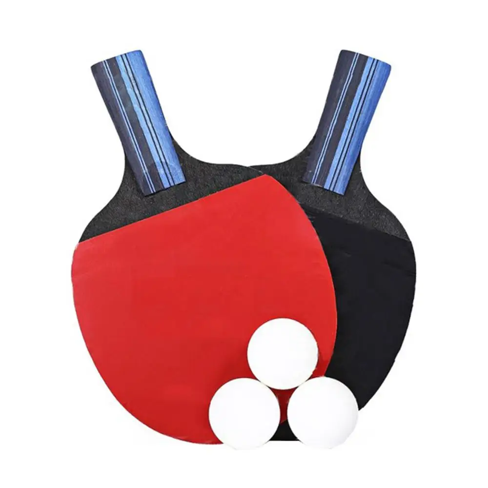 A Pair Pingpong Bat Professional Table Tennis Sports Ping Pong Racket Paddle Bat+3PCS Balls Bag Set | Спорт и развлечения