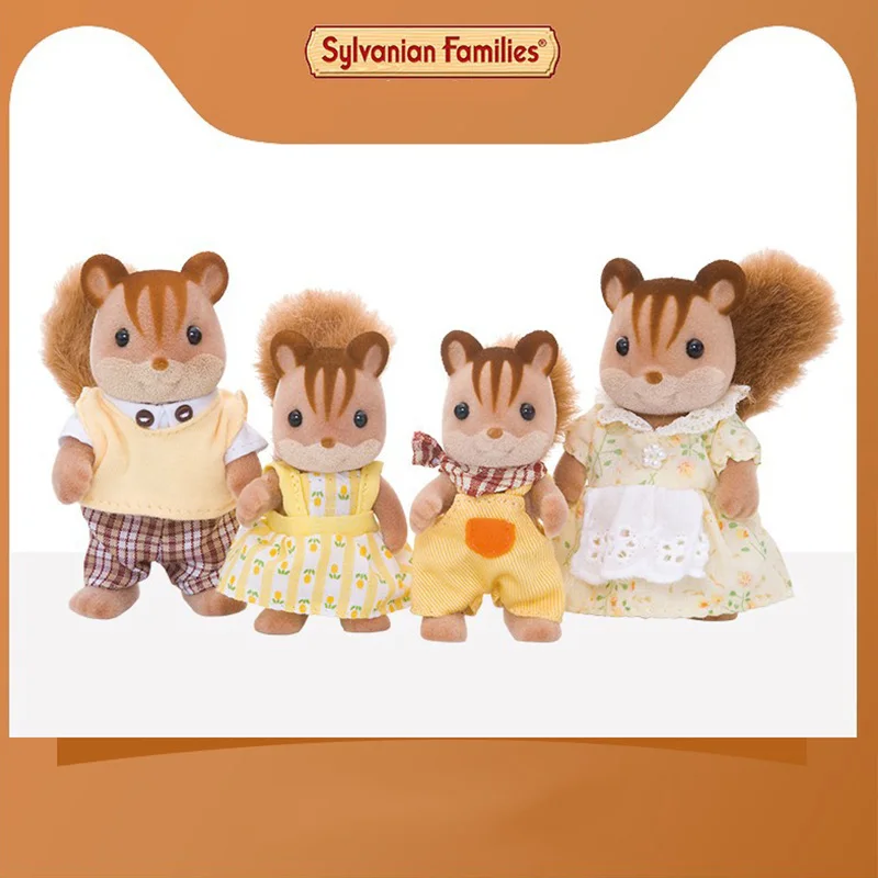 Sylvanian Family Toy Families ореховая белка семья дети девочка игра дом кукла 4172| |