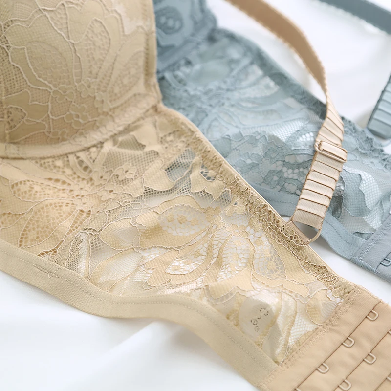 Комплект нижнего белья женский бюстгальтер с пуш апом толстый черный хлопковый