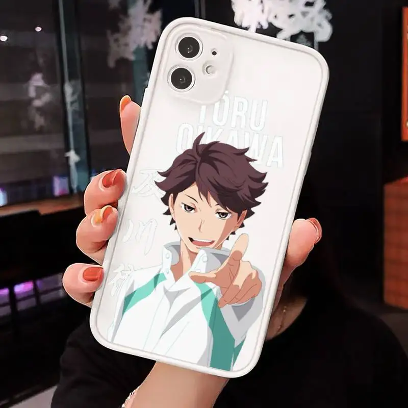 

Haikyuu Oikawa Anime volleyball Phone Cases matte transparent For iphone 7 8 11 12 plus mini x xs xr pro max cover
