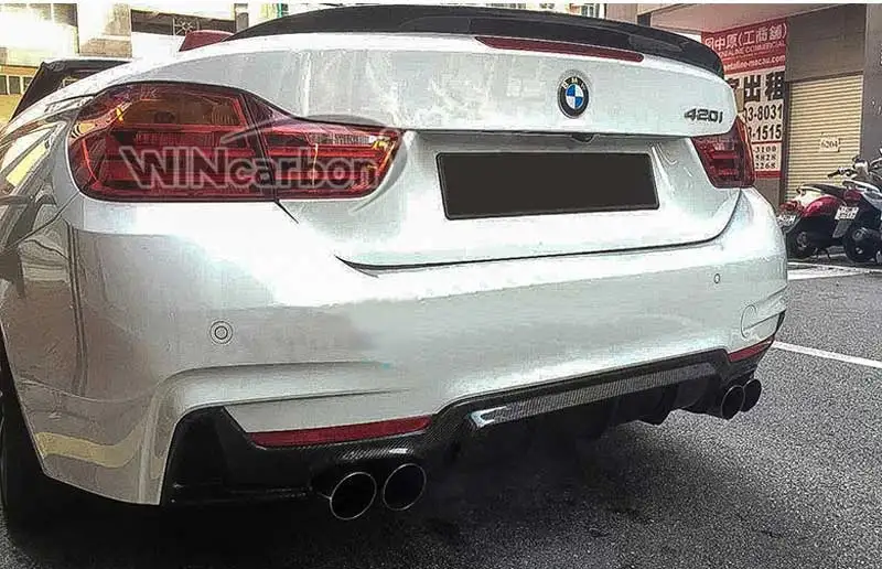 Задний диффузор из углеродного волокна 435i 4 трубы для BMW F32 F33 F36 4-серия GranCoupe Msport