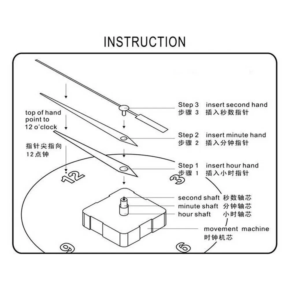 Горячая Распродажа 7 видов бесшумных больших настенных часов кварцевый механизм