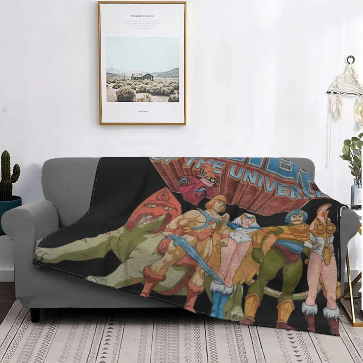 

Manta oficial de los maestros del universo He-Man, colcha para cama a cuadros, manta con capucha, manta para niños