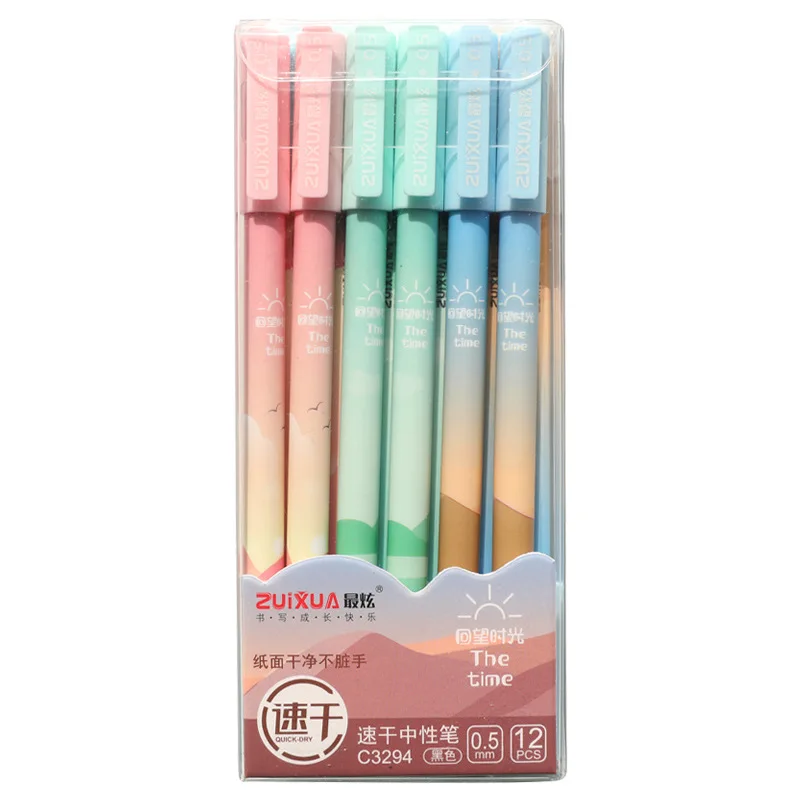 

Creative Cute Small Fresh Gel Pen Stationery Office Accessories Kawaii Quick-drying Cap Pen Diary Supplies School Supplies