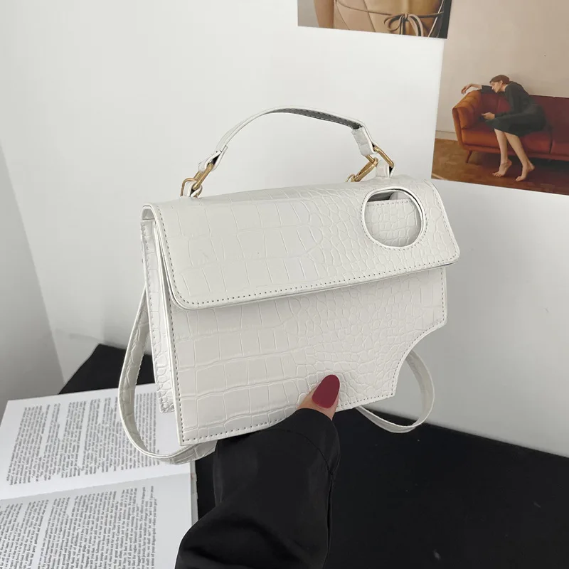 

Ladies Texture Retro Handbags New Crocodile Pattern Tide Fashion Messenger Bag Temperament Single Shoulder Bag Handbag